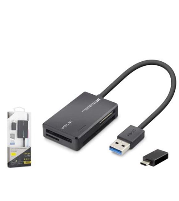 İetop iETOP C313 USB Type-C 3.2 Gen1 All in One Kart Okuyucu CF SD MicroSD MS 5 Gbps Siyah Çevirici ve Konnektörler