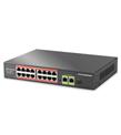 HADRON HDX1442 AI PoE Switch 16 Port 2 Uplink 1 SFP Gigabit 210W Siyah