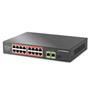 HADRON HDX1442 AI PoE Switch 16 Port 2 Uplink 1 SFP Gigabit 210W Siyah