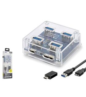 Hadron iETOP U331 USB Type-C 3.1 Gen1 Hub 4 Port 5 Gbps Şeffaf Çevirici Ve Konnektörler