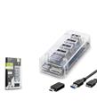 İetop iETOP U336 USB Type-C 3.1 Gen1 Hub 4 Port 5 Gbps Şeffaf Çevirici ve Konnektörler