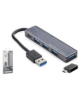 İetop iETOP TU360 USB Type-C 3.1 Gen1 Hub 4 Port 5 Gbps Gri Çevirici Ve Konnektörler