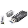 iETOP TC306AC USB Type-C 3.2 Gen1 Kart Okuyucu SD MicroSD 5 Gbps Siyah