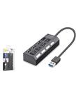 İetop iETOP U3202 USB 3.0 Anahtarlı Hub 4 Port 5 Gbps Siyah USB Aksesuarları
