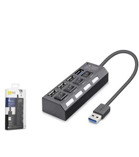 İetop iETOP U3202 USB 3.0 Anahtarlı Hub 4 Port 5 Gbps Siyah Usb Aksesuarları