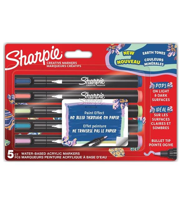 Sharpie Markör Akrilik Doğa Tonları Yuvarlak Uç 5 Li Bl Sh-2213380 Markör Kalemler