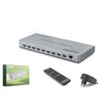 HADRON HDX1438 HDMI Multi Viewer Network Kontrollü Kumandalı 4K 30 Hz 8 Giriş 1 Çıkış Gri HDMI Switch ve Çoklayıcı