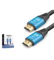 Hadron NODAR ND4052 HDMI 2.0 Kablo 4K 60 Hz OD 8.0 mm 5 m Siyah Mavi Görüntü Aktarıcılar