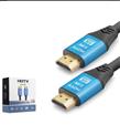 Hadron NODAR ND4054 HDMI 2.0 Kablo 4K 60 Hz OD 8.0 mm 15 m Siyah Mavi Görüntü Aktarıcılar