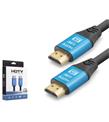 Hadron NODAR ND4051 HDMI 2.0 Kablo 4K 60 Hz OD 8.0 mm 3 m Siyah Mavi Görüntü Aktarıcılar