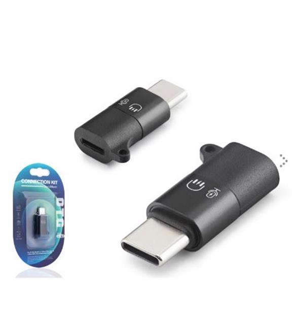 Nodar HADRON HDX1085 Type-C Lightning Kulaklık Mikrofon Ses Adaptörü Siyah Çevirici ve Konnektörler
