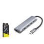 HADRON HDX7895 Type-C 3.2 Gen2 PD Hub 5 Port 10 Gbps 100W Gri