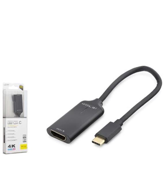 İetop iETOP HDX7898 Type-C to HDMI Görüntü Dönüştürücü 4K 30Hz 20 cm Siyah Çevirici ve Konnektörler