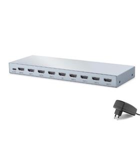 HADRON HDX1433 HDMI Splitter EDID 8K 60 Hz 1 Giriş 8 Çıkış Gri Hdmı Switch Ve Çoklayıcı