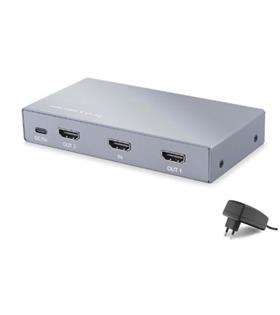 HADRON HDX1428 HDMI Splitter EDID 4K 60 Hz 1 Giriş 2 Çıkış Gri Hdmı Switch Ve Çoklayıcı
