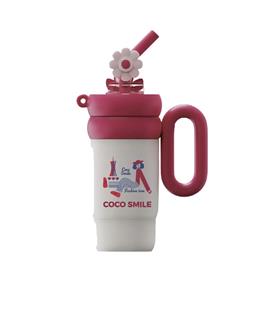 Vagonlife Cocosmile CS-8827 760ml Pipetli Pembe Çelik Termos