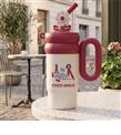 Vagonlife Cocosmile CS-8827 760ml Pipetli Pembe Çelik Termos