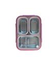 Vagonlife XC-7097 620ml Pembe Çelik Beslenme Kutusu Beslenme Çantaları