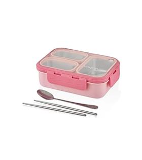 Vagonlife XC-7097 620ml Pembe Çelik Beslenme Kutusu Beslenme Çantaları