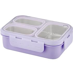 Vagonlife XC-7097 620ml Lila Çelik Beslenme Kutusu Beslenme Çantaları