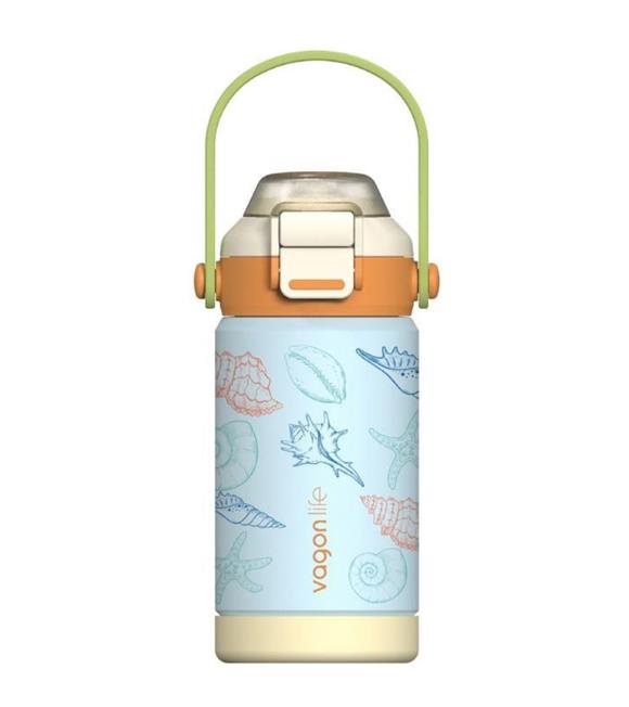 Vagonlife VGN1104 360ml Çift Kullanım Pipetli Turuncu Çelik Matara Mataralar
