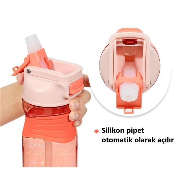 Vagonlife VGN030 450ml Pipetli Pembe Tritan Matara Mataralar