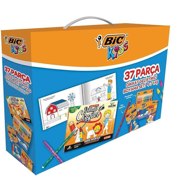 Bic Kids Dikkat Geliştirici Boyama Seti 37 Parça Boya Kalemleri
