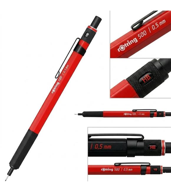 Rotring Versatil Kalem Parlak Kırmızı 0.5 MM 500 Versatil Uçlu Kalemler