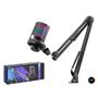 HADRON ME6S35B Gaming RGB Mikrofon Seti Boom Mikrofon Kolu Type-C 192kHz 24Bit Siyah