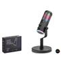 HADRON SU8 Gaming RGB Masaüstü Mikrofon DSP Gürültü Önleme Echo Type-C Siyah