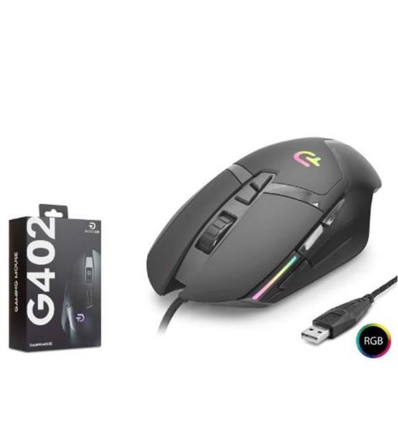 GOOD PRO G402 RGB Gaming Mouse 7200 DPI 7 Tuş 1000Hz Siyah