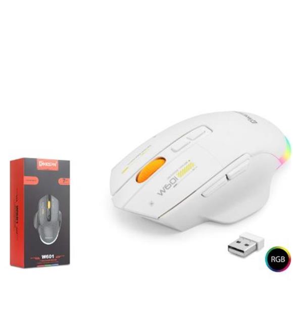 Rampage MKESPN W601W Tri Mode RGB Gaming Mouse 12800 DPI 7 Tuş Makro 1000Hz Beyaz