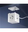 S-link PRZ04 4 Soketli 2 USB 1 Type-C PD20 2M 306 Joule Tam Bakır Küp Beyaz Akım Korumalı Priz Akım Korumalı Prizler