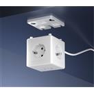 S-link PRZ04 4 Soketli 2 USB 1 Type-C PD20 2M 306 Joule Tam Bakır Küp Beyaz Akım Korumalı Priz_1