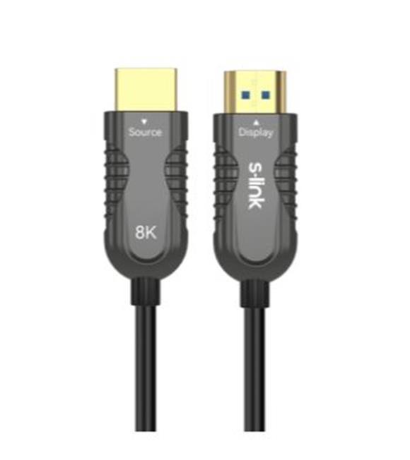 Hytech S-link SL-HM8K030 HDMI TO HDMI 30m v2.1 8K60 HZ 4K 120HZ Fiber Kablo Görüntü Aktarıcılar
