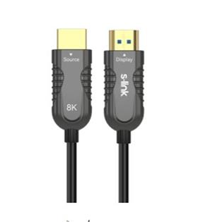 S-link SL-HM8K100 HDMI TO HDMI 100m v2.1 8K60 HZ 4K 120HZ Fiber Kablo Elektronik