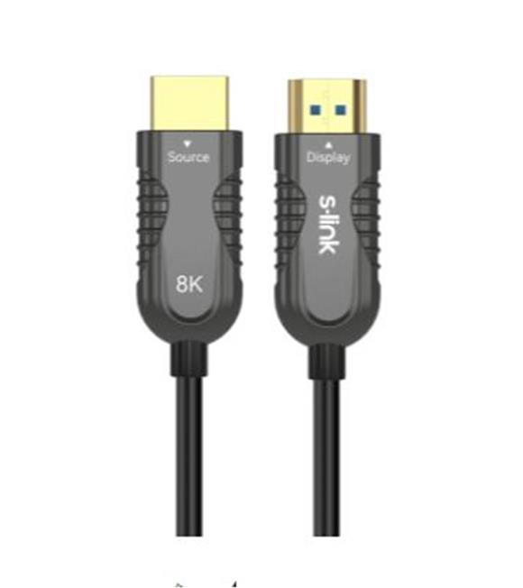 S-link SL-HM8K100 HDMI TO HDMI 100m v2.1 8K60 HZ 4K 120HZ Fiber Kablo Görüntü Aktarıcılar