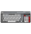 Everest KB-88 RUBY Beyaz-Gri 2.4G+BT1+BT2 Çoklu Cihaz Bağlantılı Q Kablosuz klavye