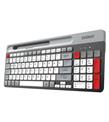 Everest KB-88 RUBY Beyaz-Gri 2.4G+BT1+BT2 Çoklu Cihaz Bağlantılı Q Kablosuz klavye