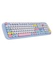 Everest KM-6284 WHISKER Renkli Tuşlu Mavi Kablosuz Q Klavye + Mouse Set Klavye,Mouse Set