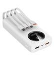 S-link IP-G220 20000mAh PD20W+QC3.0 Dahili Kablolu Beyaz LCD Taşınabilir Pil Şarj Cihazı Powerbank Taşınabilir Şarj Cihazları