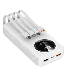 S-link IP-G220 20000mAh PD20W+QC3.0 Dahili Kablolu Beyaz LCD Taşınabilir Pil Şarj Cihazı Powerbank Taşınabilir Şarj Cihazları