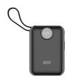 S-link G450 20000mAh PD45W+QC3.0 Dahili Kablolu Siyah LCD Taşınabilir Pil Şarj Cihazı Powerbank Taşınabilir Şarj Cihazları