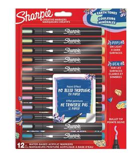 Sharpie Markör Akrilik Doğa Tonları Yuvarlak Uç 12 Li Bl Sh-2213421 Ofis Ve Kırtasiye