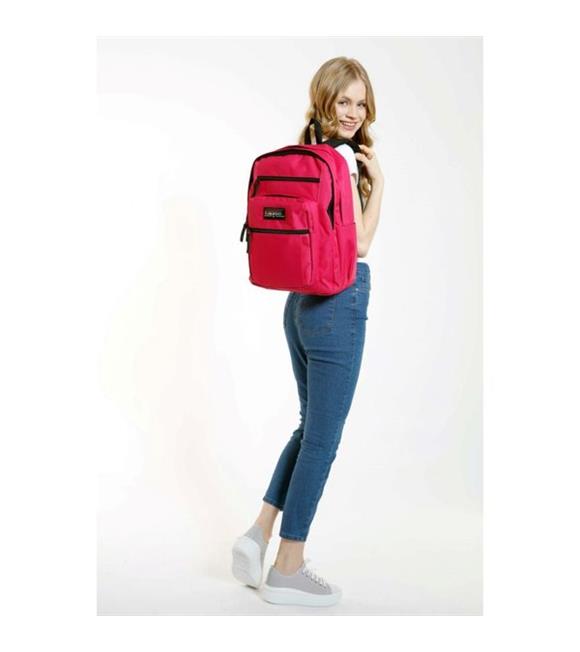 Kaukko Sırt Çantası Full Pocket Fuşya K1434 Okul Çantaları