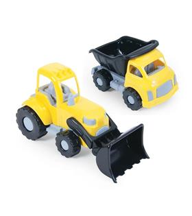 Dolu Jumbo İkili Kamyon-dozer Set Dolu-6144 Yapı Oyuncakları