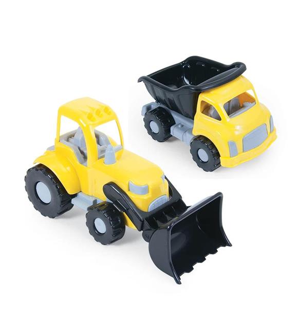 Dolu Jumbo İkili Kamyon-dozer Set Dolu-6144 Yapı Oyuncakları