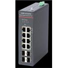 Hikvision DS-3T1512HP-SI-8P4F 8 Port+ 4 Port Gigabit Sfp 240W Endüstriyel Switch