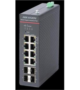 Hikvision DS-3T1512HP-SI-8P4F 8 Port+ 4 Port Gigabit Sfp 240W Endüstriyel Switch Bilgisayar