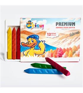 Pigui Jumbo Mum Boya 12 Renk Pgjmb-01 Mum Boyalar